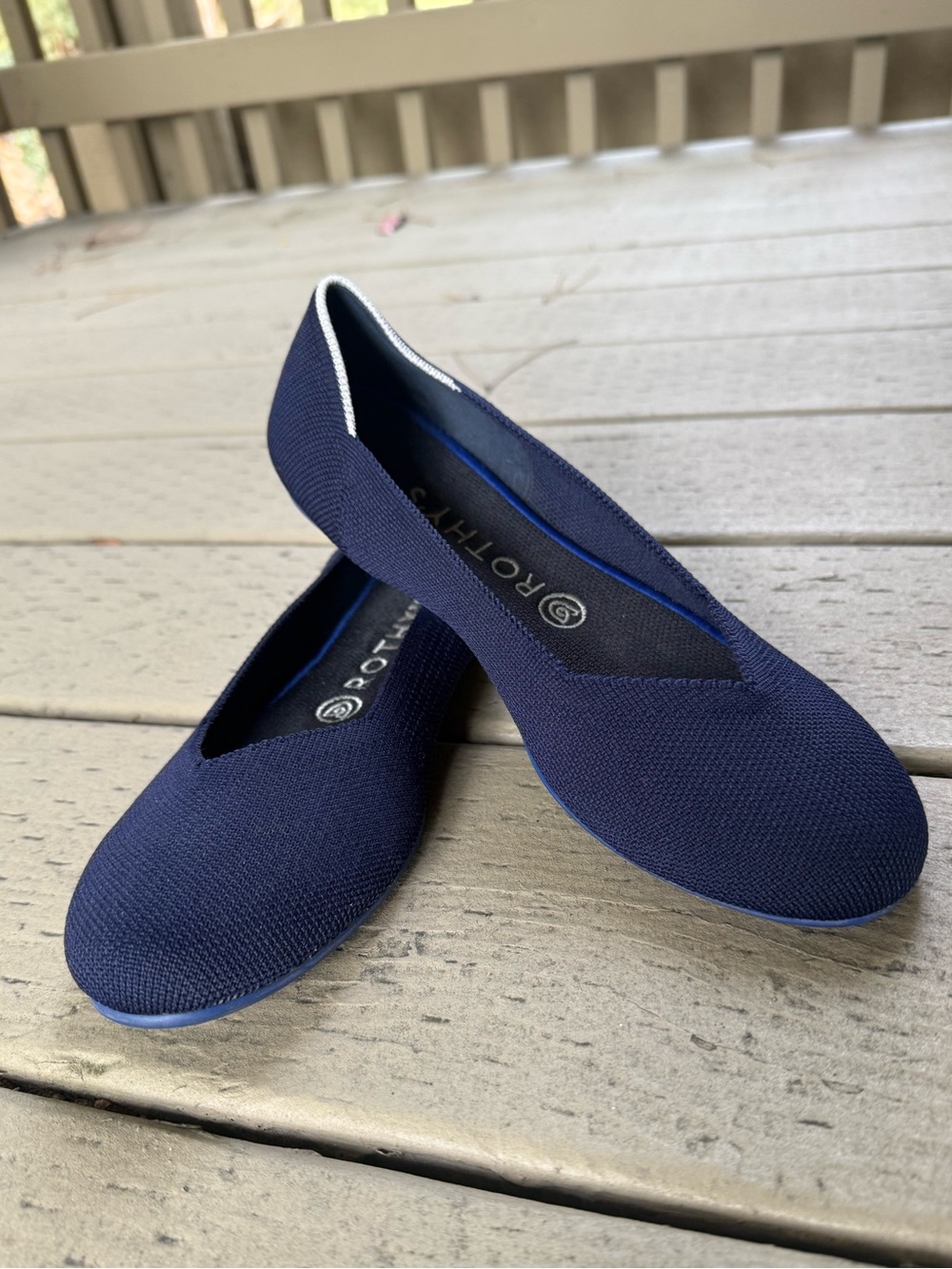 Rothy's Navy Blue Daily Flats, size 8